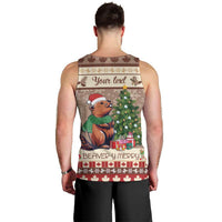 Personalized Beaver-y Merry Men Tank Top Canada Merry Christmas Beavers - Wonder Print Shop