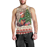 Personalized Beaver-y Merry Men Tank Top Canada Merry Christmas Beavers - Wonder Print Shop