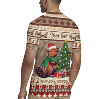 Personalized Beaver-y Merry Rugby Jersey Canada Merry Christmas Beavers - Wonder Print Shop