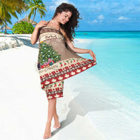 Personalized Beaver-y Merry Sarong Canada Merry Christmas Beavers - Wonder Print Shop