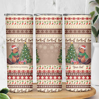 Personalized Beaver-y Merry Skinny Tumbler Canada Merry Christmas Beavers - Wonder Print Shop