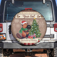 Personalized Beaver-y Merry Spare Tire Cover Canada Merry Christmas Beavers - Wonder Print Shop
