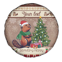 Personalized Beaver-y Merry Spare Tire Cover Canada Merry Christmas Beavers - Wonder Print Shop