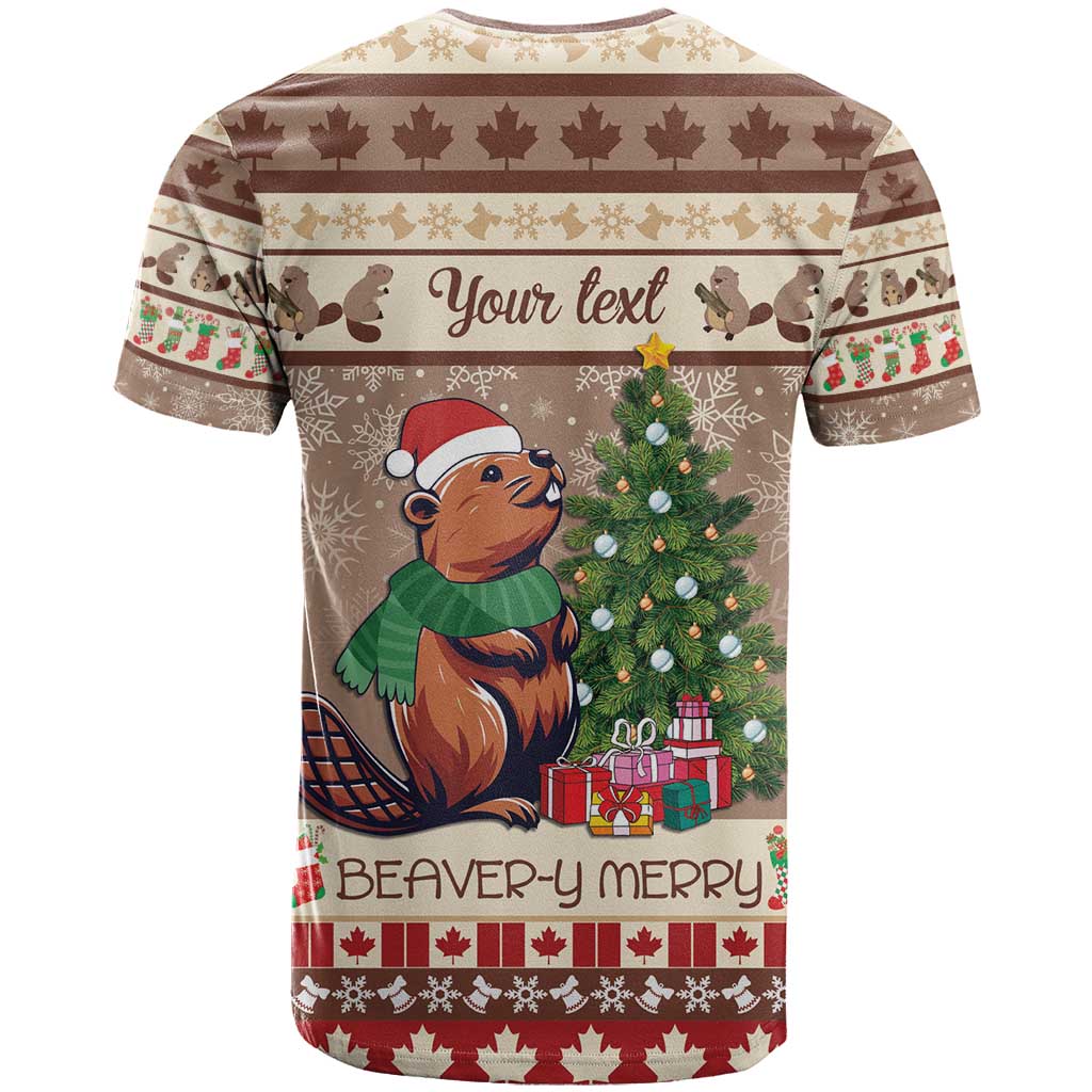 Personalized Beaver-y Merry T Shirt Canada Merry Christmas Beavers - Wonder Print Shop