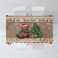 Personalized Beaver-y Merry Tablecloth Canada Merry Christmas Beavers - Wonder Print Shop