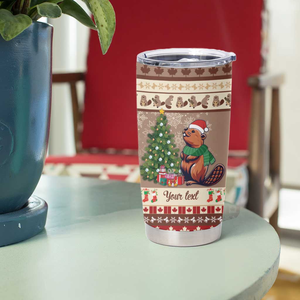 Personalized Beaver-y Merry Tumbler Cup Canada Merry Christmas Beavers - Wonder Print Shop