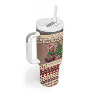 Personalized Beaver-y Merry Tumbler With Handle Canada Merry Christmas Beavers - Wonder Print Shop