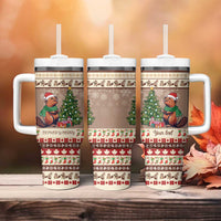 Personalized Beaver-y Merry Tumbler With Handle Canada Merry Christmas Beavers - Wonder Print Shop