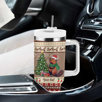 Personalized Beaver-y Merry Tumbler With Handle Canada Merry Christmas Beavers - Wonder Print Shop