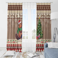 Personalized Beaver-y Merry Window Curtain Canada Merry Christmas Beavers - Wonder Print Shop