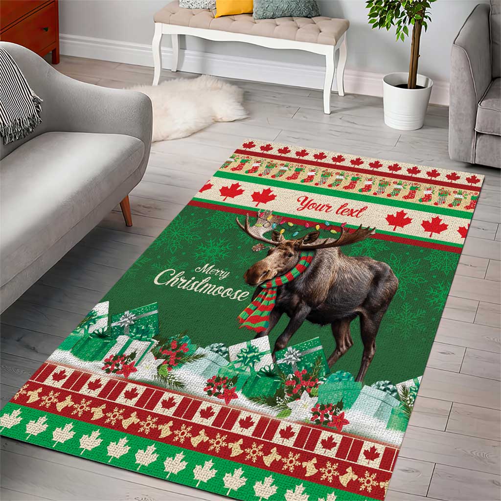 Personalized Merry Christmoose Area Rug Canada Merry Christmas Moose LT9 - Wonder Print Shop