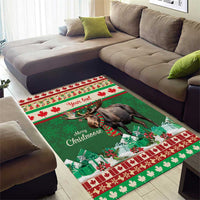 Personalized Merry Christmoose Area Rug Canada Merry Christmas Moose LT9 - Wonder Print Shop