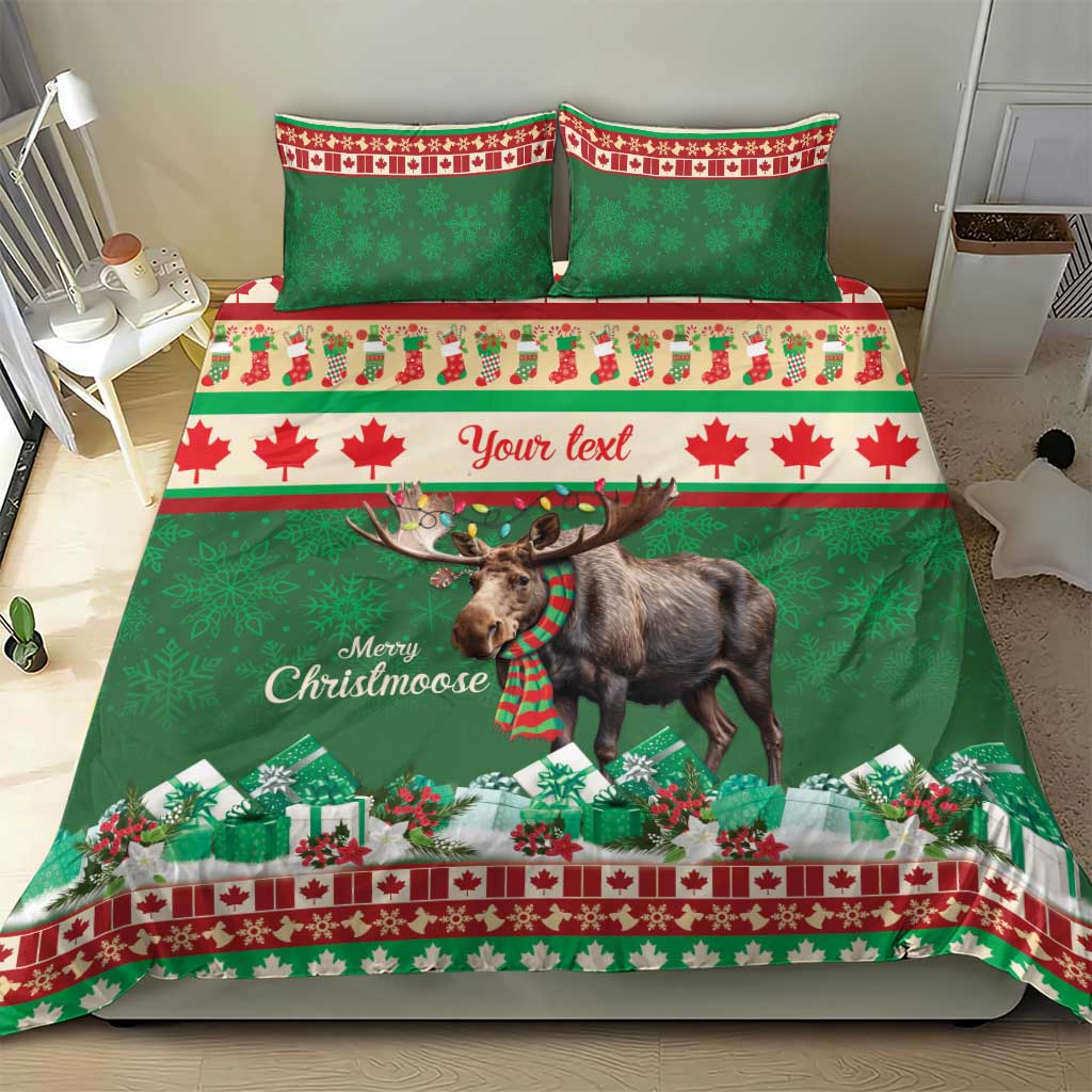 Personalized Merry Christmoose Bedding Set Canada Merry Christmas Moose LT9 - Wonder Print Shop