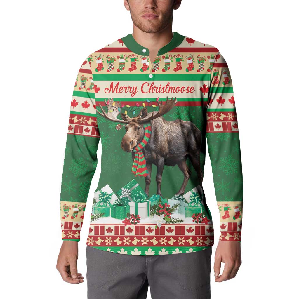 Personalized Merry Christmoose Button Sweatshirt Canada Merry Christmas Moose LT9 - Wonder Print Shop