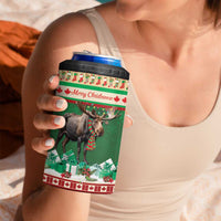 Personalized Merry Christmoose 4 in 1 Can Cooler Tumbler Canada Merry Christmas Moose LT9 - Wonder Print Shop
