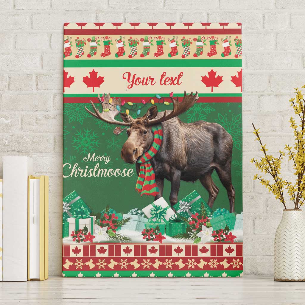 Personalized Merry Christmoose Canvas Wall Art Canada Merry Christmas Moose LT9 - Wonder Print Shop
