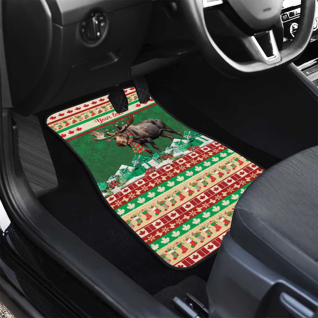 Personalized Merry Christmoose Car Mats Canada Merry Christmas Moose LT9 - Wonder Print Shop