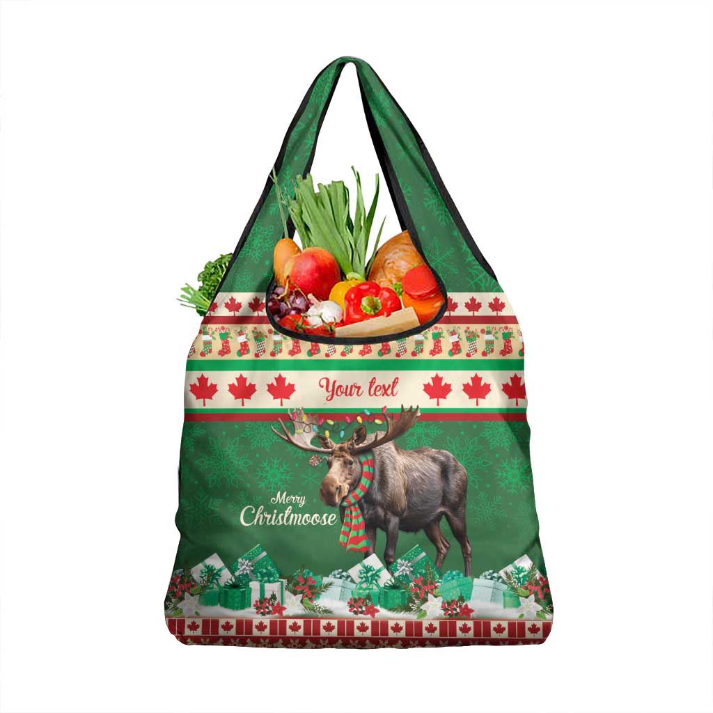 Personalized Merry Christmoose Grocery Bag Canada Merry Christmas Moose
