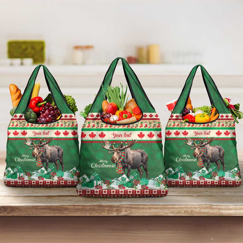 Personalized Merry Christmoose Grocery Bag Canada Merry Christmas Moose