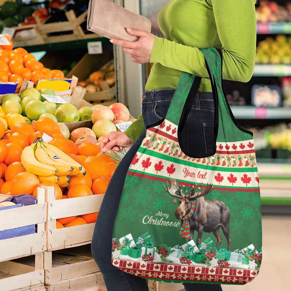 Personalized Merry Christmoose Grocery Bag Canada Merry Christmas Moose