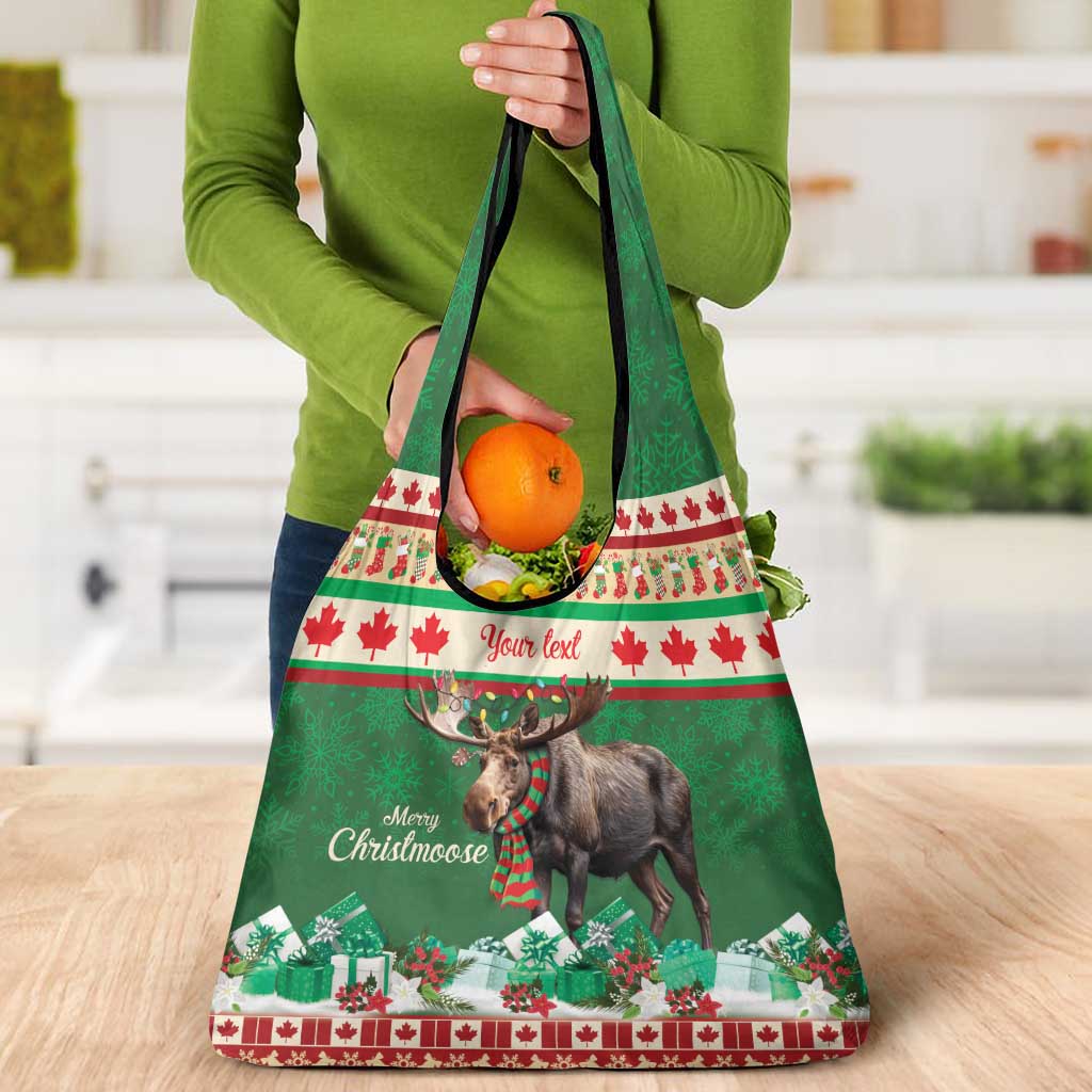 Personalized Merry Christmoose Grocery Bag Canada Merry Christmas Moose