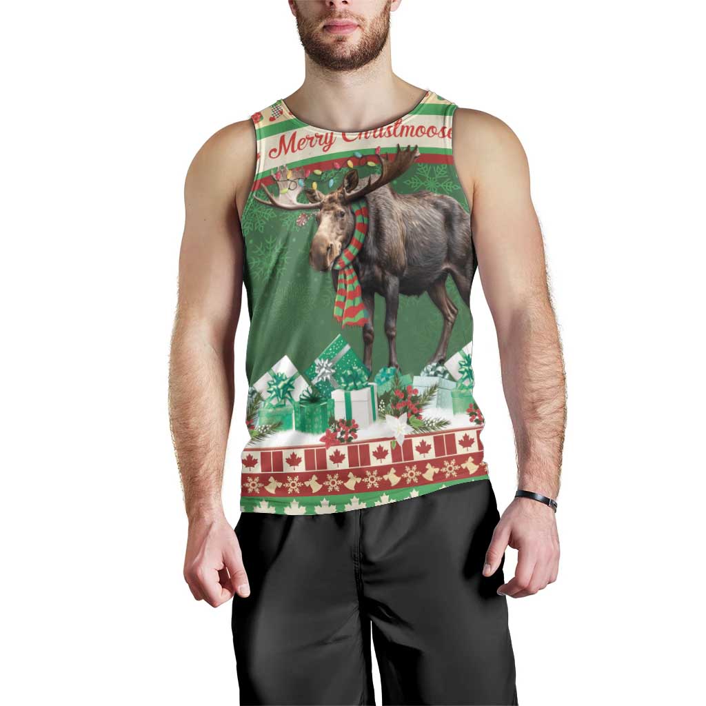 Personalized Merry Christmoose Men Tank Top Canada Merry Christmas Moose - Wonder Print Shop