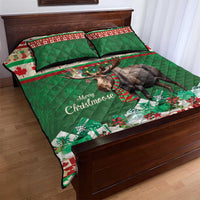 Personalized Merry Christmoose Quilt Bed Set Canada Merry Christmas Moose - Wonder Print Shop