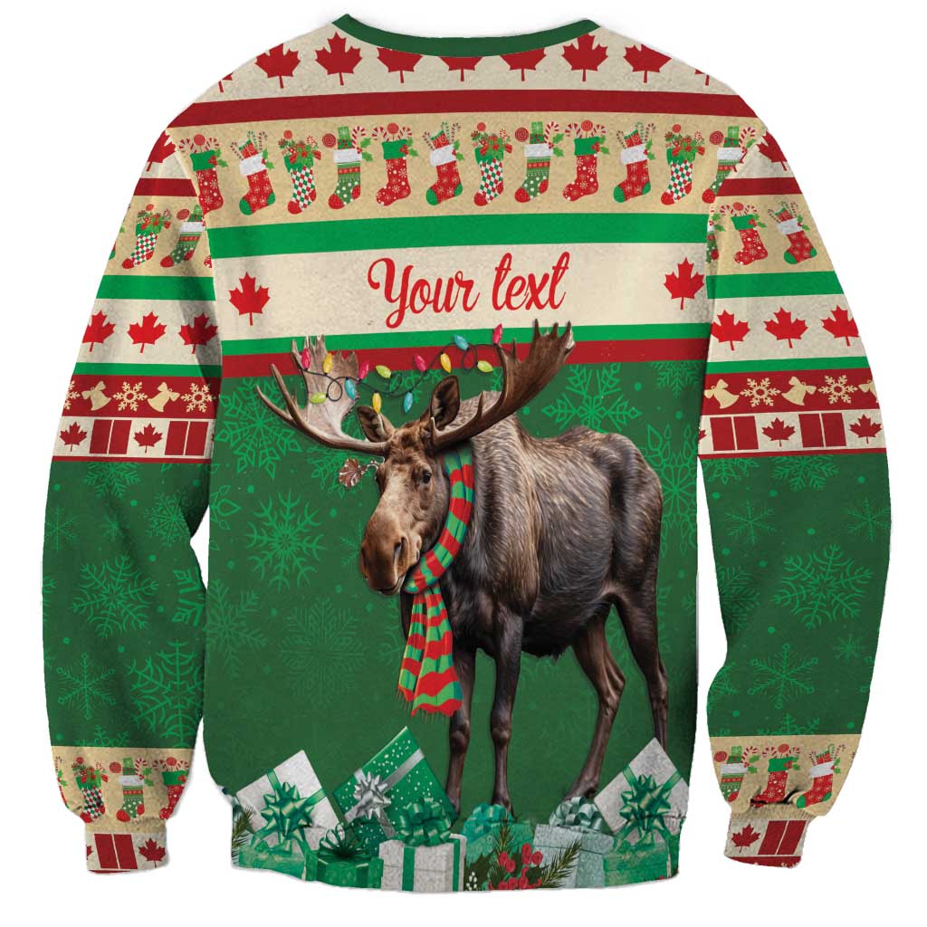 Personalized Merry Christmoose Sweatshirt Canada Merry Christmas Moose - Wonder Print Shop