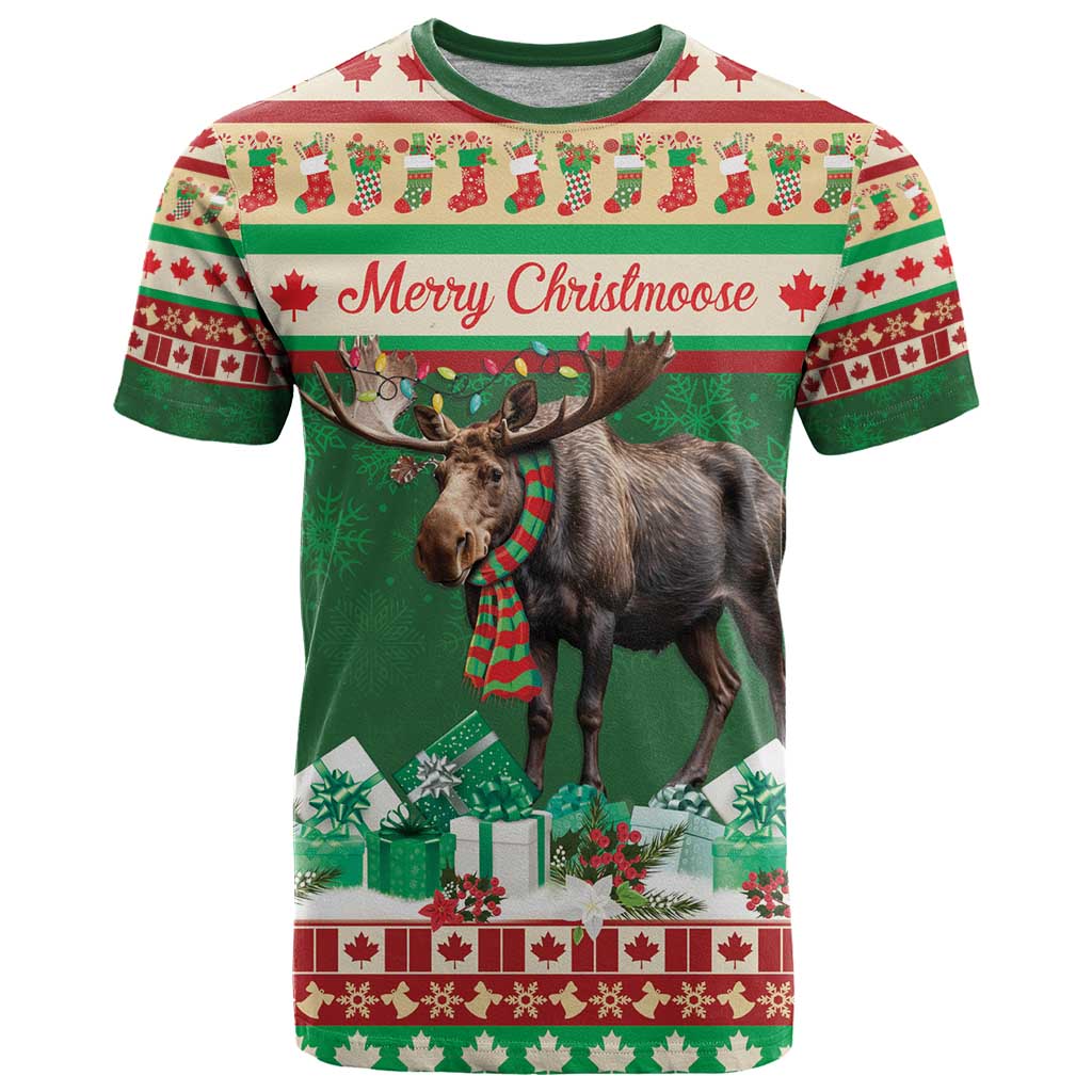 Personalized Merry Christmoose T Shirt Canada Merry Christmas Moose - Wonder Print Shop
