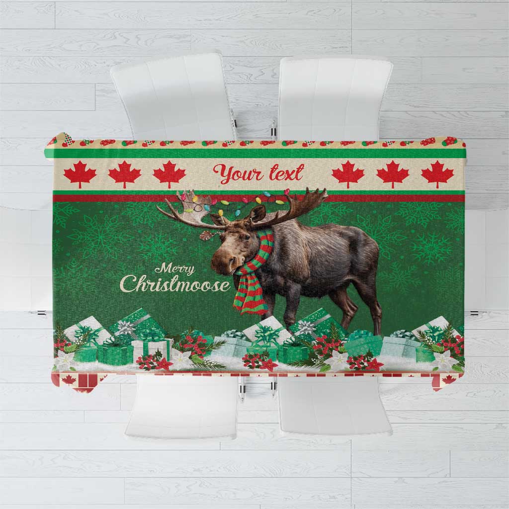 Personalized Merry Christmoose Tablecloth Canada Merry Christmas Moose - Wonder Print Shop
