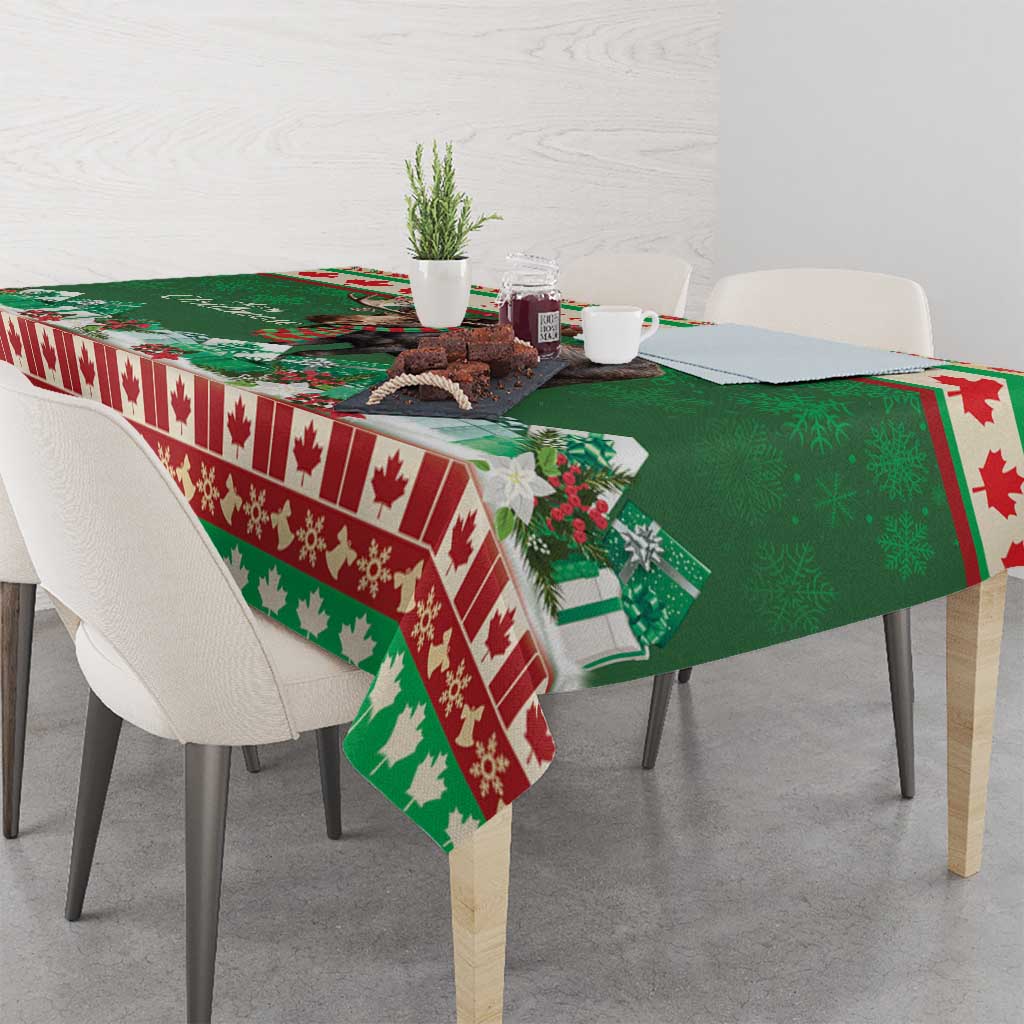 Personalized Merry Christmoose Tablecloth Canada Merry Christmas Moose - Wonder Print Shop