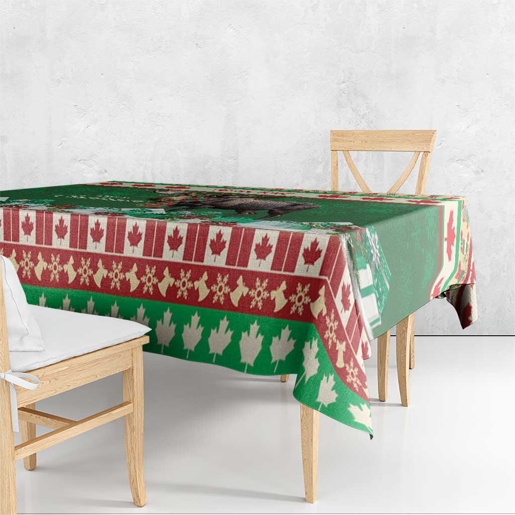 Personalized Merry Christmoose Tablecloth Canada Merry Christmas Moose - Wonder Print Shop