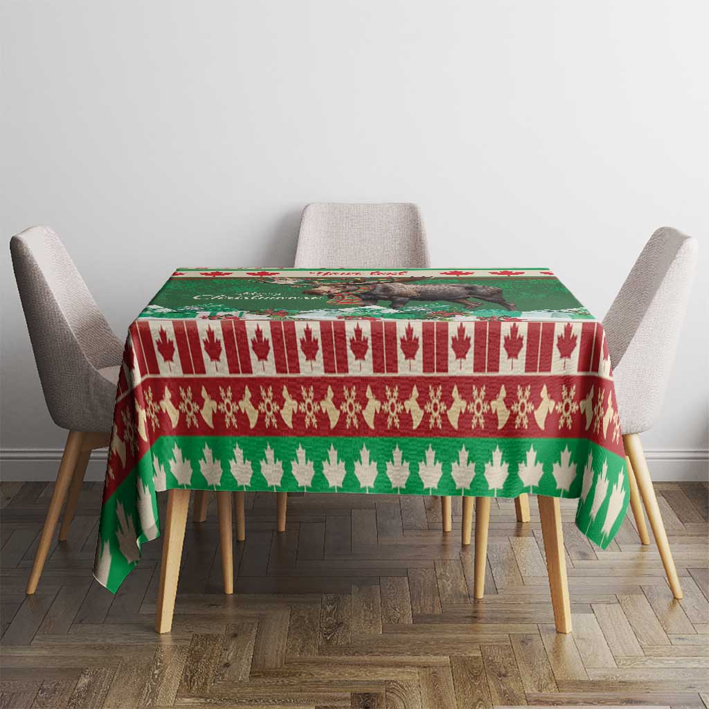 Personalized Merry Christmoose Tablecloth Canada Merry Christmas Moose - Wonder Print Shop