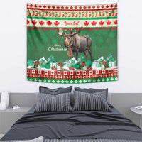 Personalized Merry Christmoose Tapestry Canada Merry Christmas Moose - Wonder Print Shop