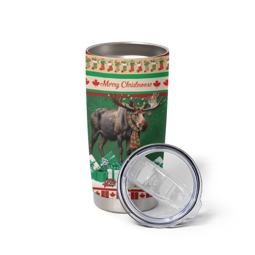 Personalized Merry Christmoose Tumbler Cup Canada Merry Christmas Moose - Wonder Print Shop