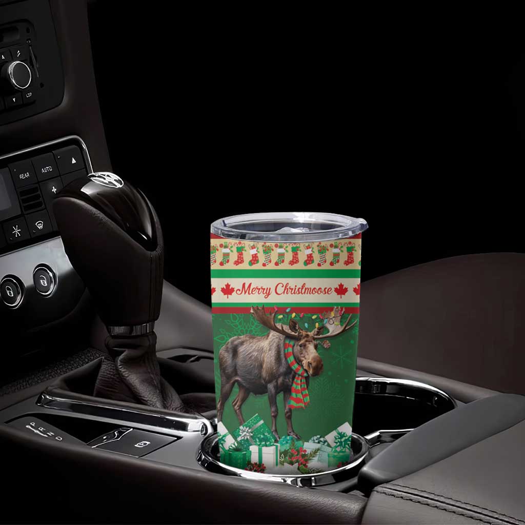 Personalized Merry Christmoose Tumbler Cup Canada Merry Christmas Moose - Wonder Print Shop