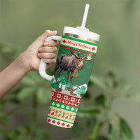 Personalized Merry Christmoose Tumbler With Handle Canada Merry Christmas Moose - Wonder Print Shop