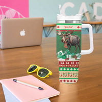 Personalized Merry Christmoose Tumbler With Handle Canada Merry Christmas Moose - Wonder Print Shop
