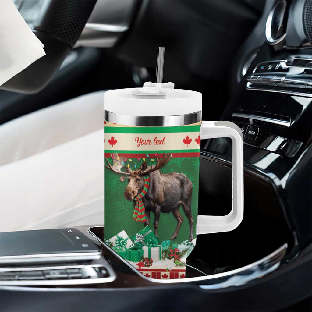 Personalized Merry Christmoose Tumbler With Handle Canada Merry Christmas Moose - Wonder Print Shop