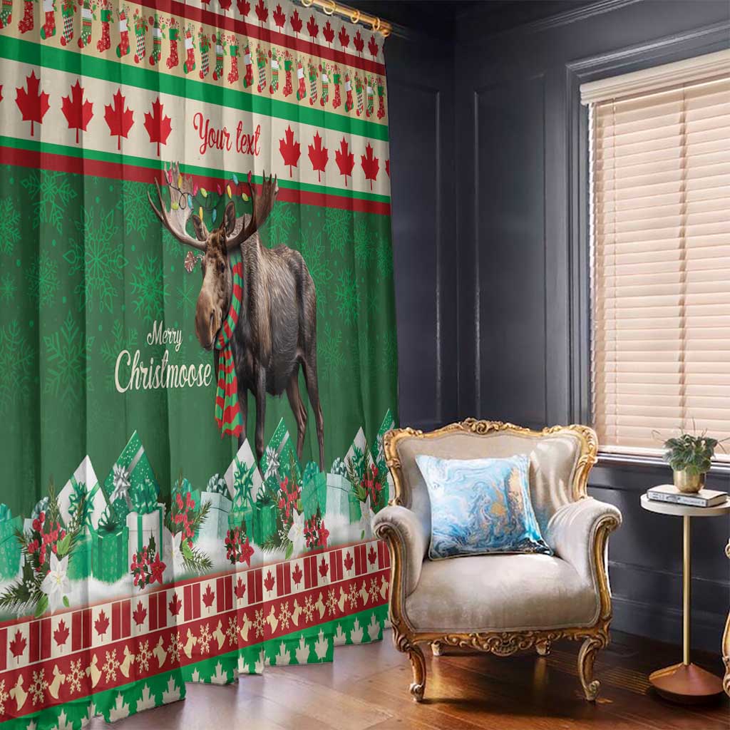 Personalized Merry Christmoose Window Curtain Canada Merry Christmas Moose - Wonder Print Shop