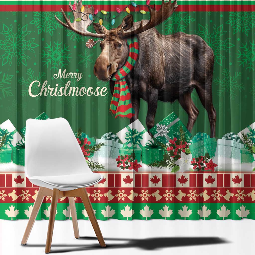 Personalized Merry Christmoose Window Curtain Canada Merry Christmas Moose - Wonder Print Shop