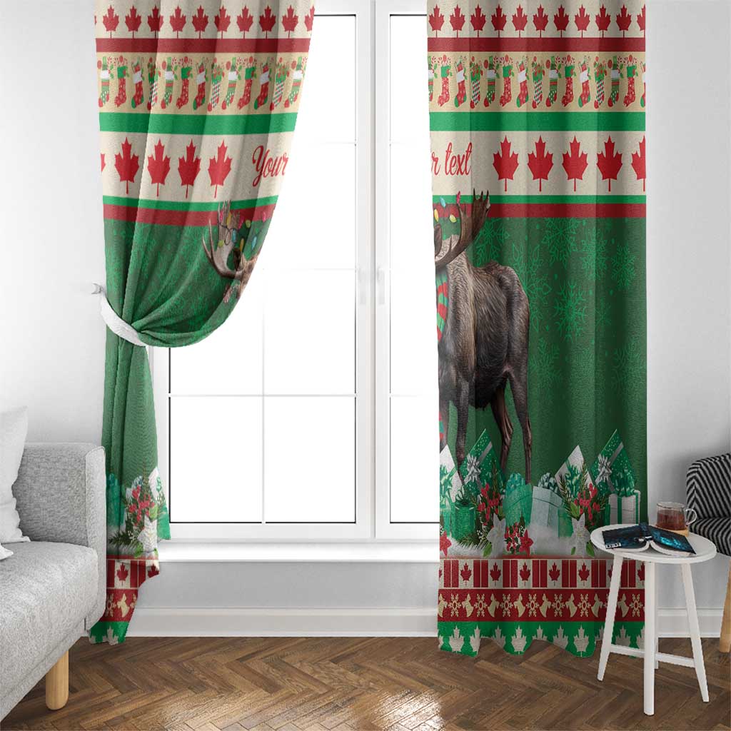 Personalized Merry Christmoose Window Curtain Canada Merry Christmas Moose - Wonder Print Shop