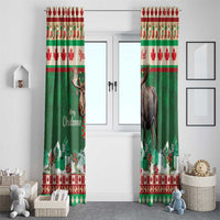 Personalized Merry Christmoose Window Curtain Canada Merry Christmas Moose - Wonder Print Shop