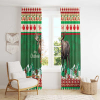 Personalized Merry Christmoose Window Curtain Canada Merry Christmas Moose - Wonder Print Shop