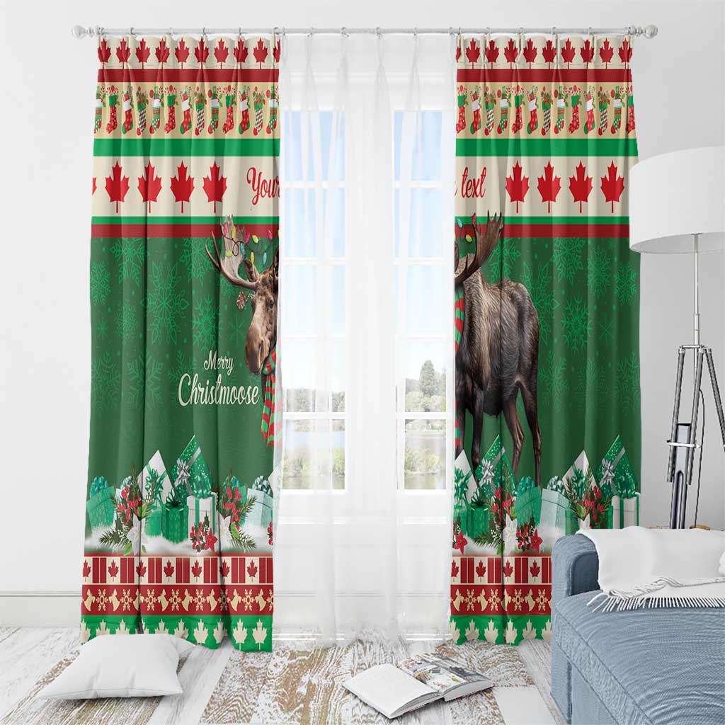 Personalized Merry Christmoose Window Curtain Canada Merry Christmas Moose - Wonder Print Shop