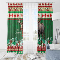 Personalized Merry Christmoose Window Curtain Canada Merry Christmas Moose - Wonder Print Shop