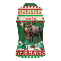 Personalized Merry Christmoose Women Sleeveless Polo Shirt Canada Merry Christmas Moose - Wonder Print Shop