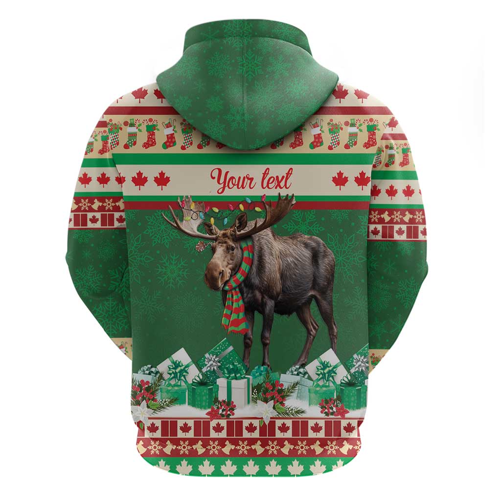 Personalized Merry Christmoose Zip Hoodie Canada Merry Christmas Moose - Wonder Print Shop
