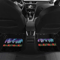 Personalized Not Now Arctic Puffin Car Mats Icelandic Christmas with Northern Lights LT9 - Wonder Print Shop