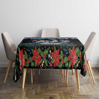 Personalized Not Now Arctic Puffin Tablecloth Icelandic Christmas with Northern Lights - Wonder Print Shop